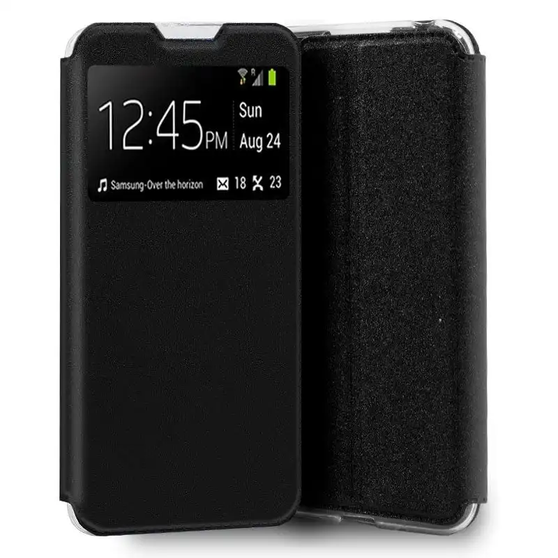 Cool Funda Flip Cover Liso Negro para Xiaomi Redmi 9A/9AT