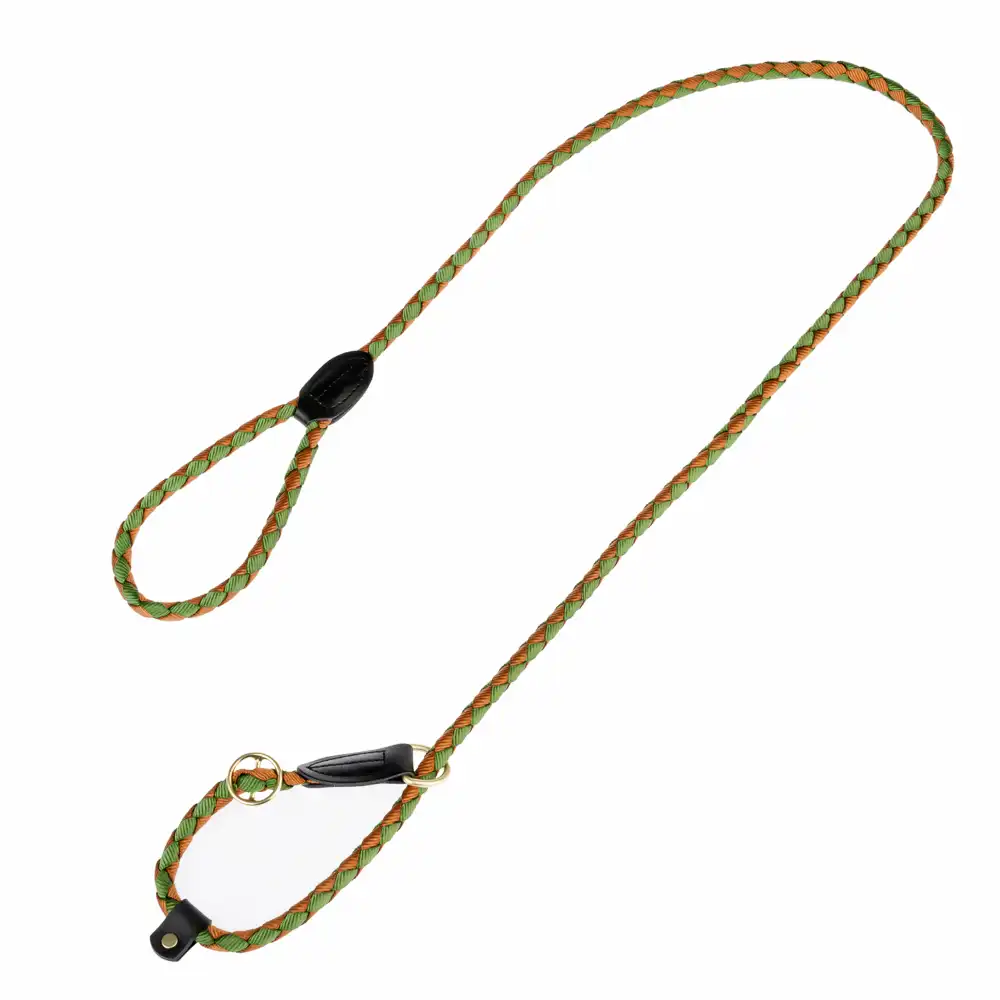 Correa antitirones TIAKI Twist para perros - 170 x 1,2 cm (L x Diam) - verde/marrón