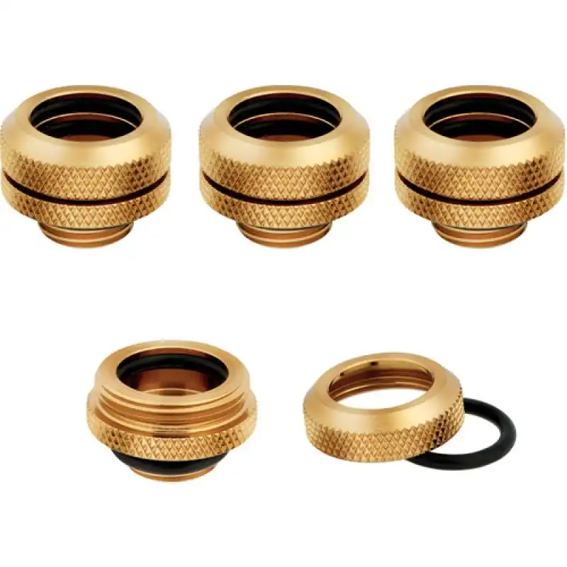 Corsair Conector 14 mm Hydro X Series XF Rígido Pack 4 Unidades Dorado