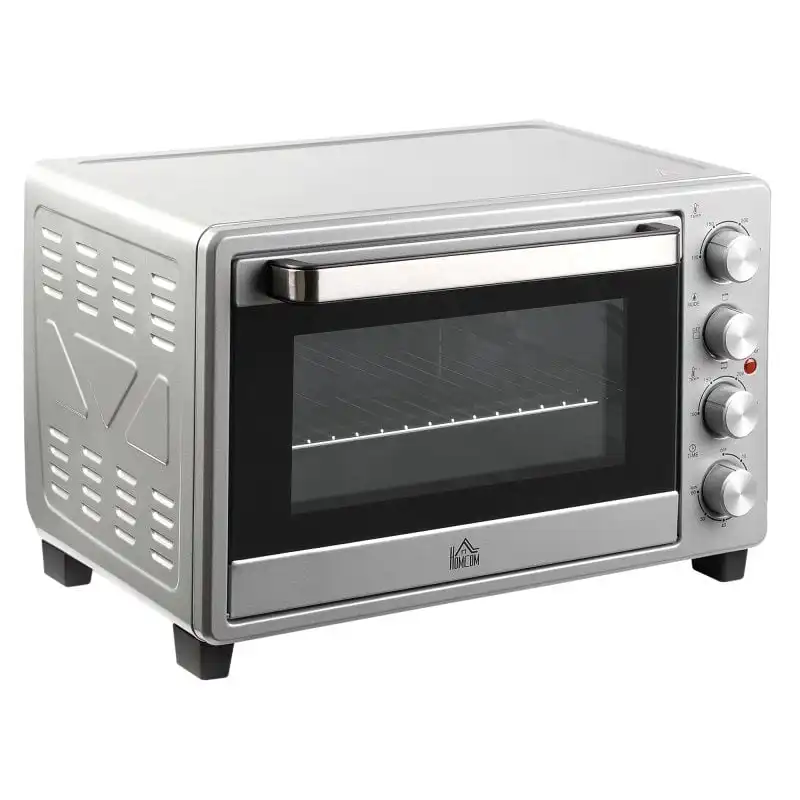 Homcom Mini Horno Eléctrico 32l 1600w 52,2x38,1x33,5 Cm Plata