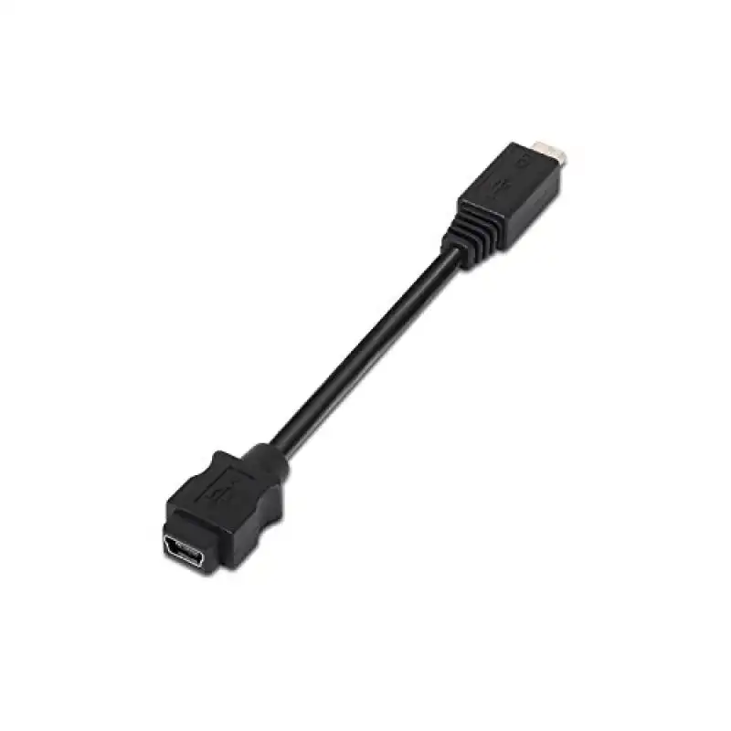 Nanocable Cable OTG USB 2.0 Mini USB-B Hembra a Micro USB-B Macho 10cm Negro
