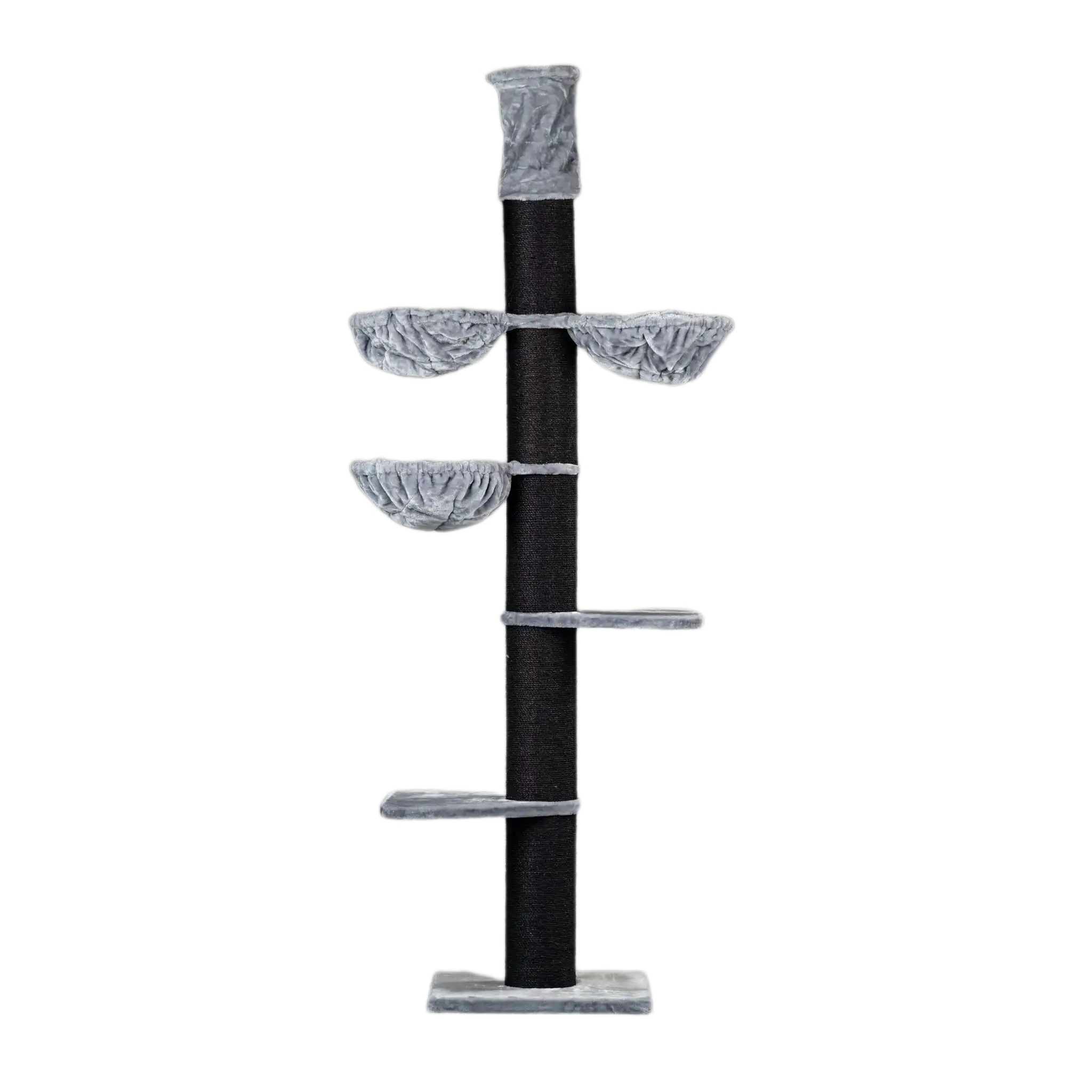 Rascador Maine Coon Tower Plus para gatos color Negro y gris