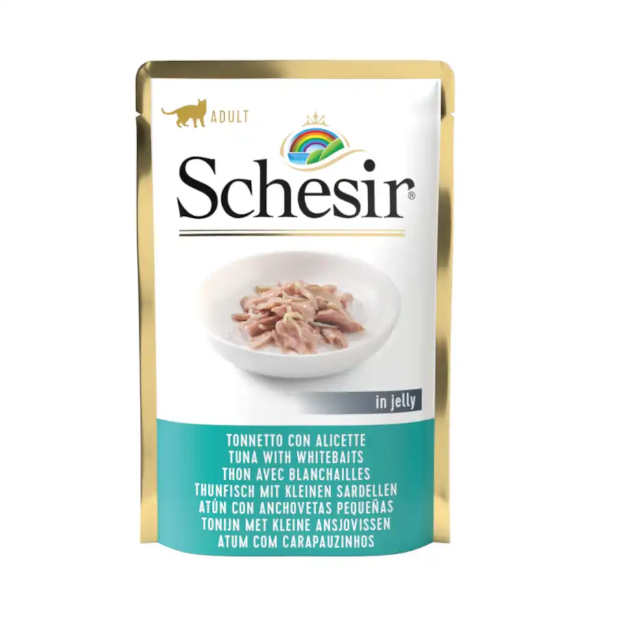 Schesir Adult Atún con Chanquete sobre para gatos