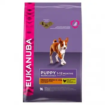 Pienso para perros cachorros medianos Eukanuba Puppy Medium Breed pollo 12 Kg