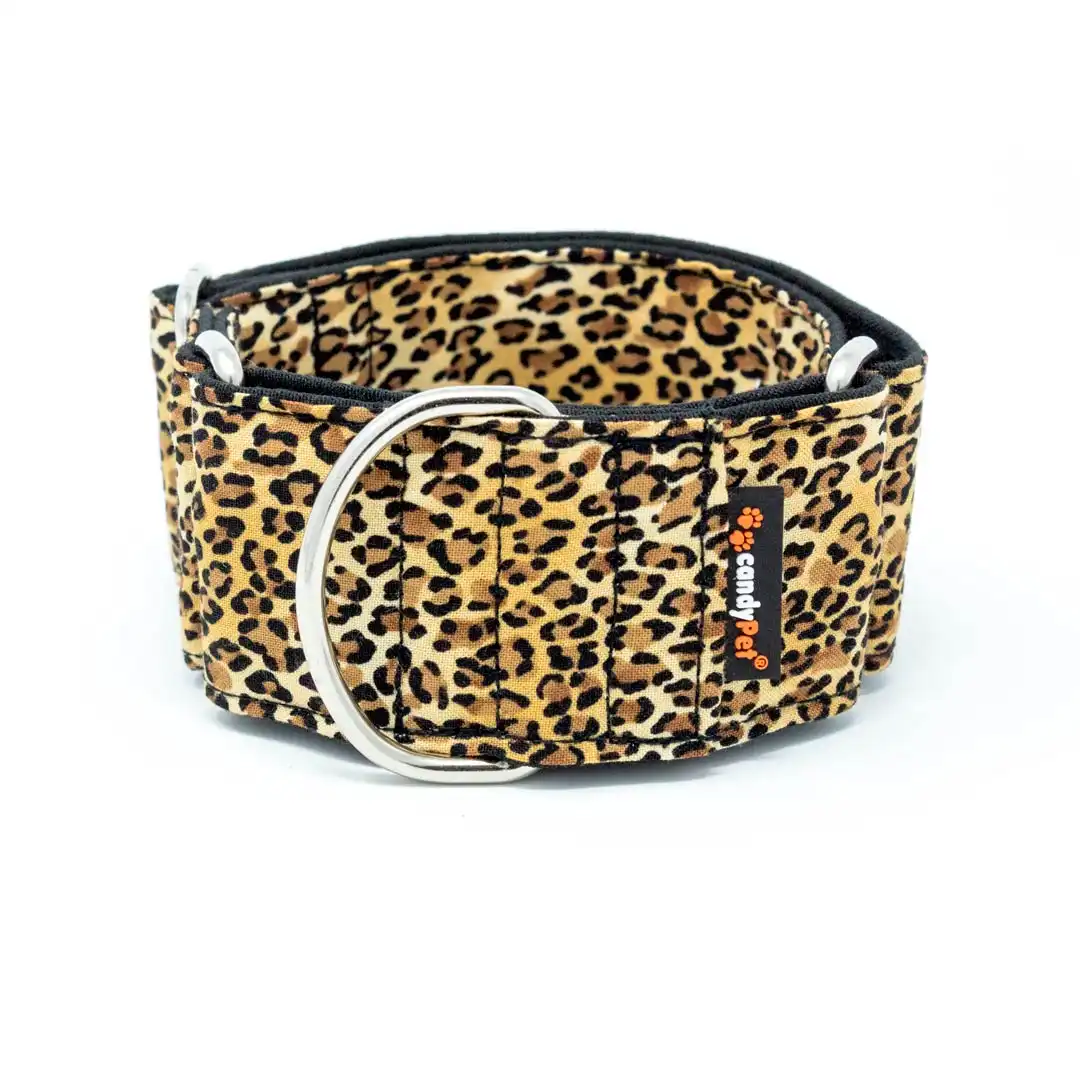 candyPet Collar Martingale para Perros - Modelo Leopardo, M