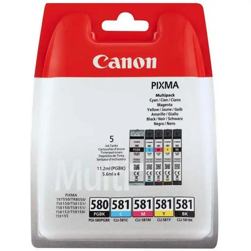 Canon PGI-580/CLI-581 BK/CMYK Pack Cartucho Original Negro/Color