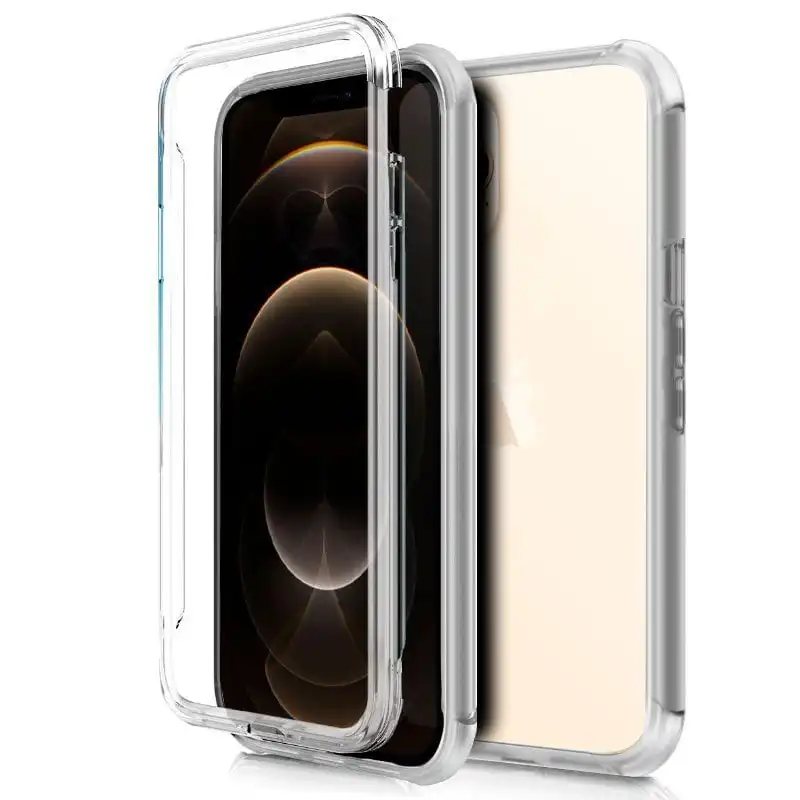 Cool Funda Silicona 3D Transparente Trasera y Delantera iPhone 12 Pro Max