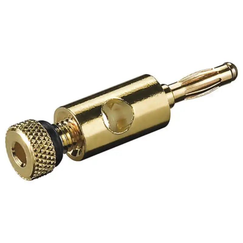 Goobay Conector Banana Macho 4mm Dorado/Negro