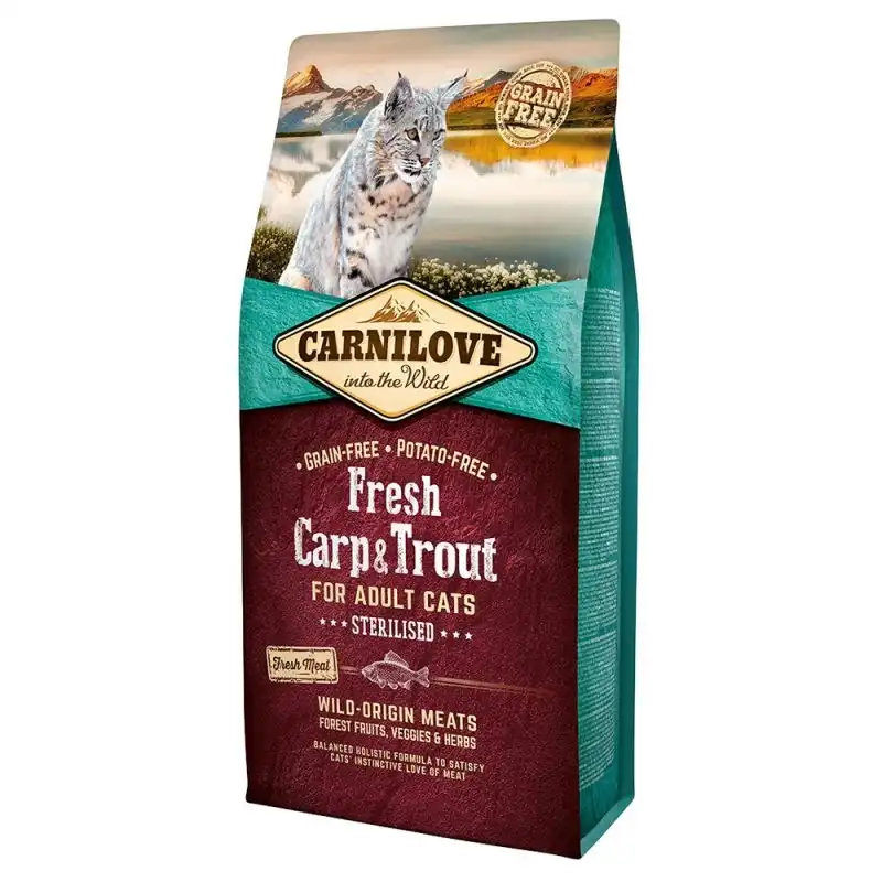 400 Gr Carnilove Fresh Sterilised Carp & Trout Con Carpa Y Trucha Para Gato Adulto