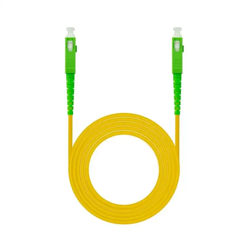 Nanocable Cable de Fibra Óptica SC/APC a SC/APC Monomodo Simplex LSZH 10m Amarillo