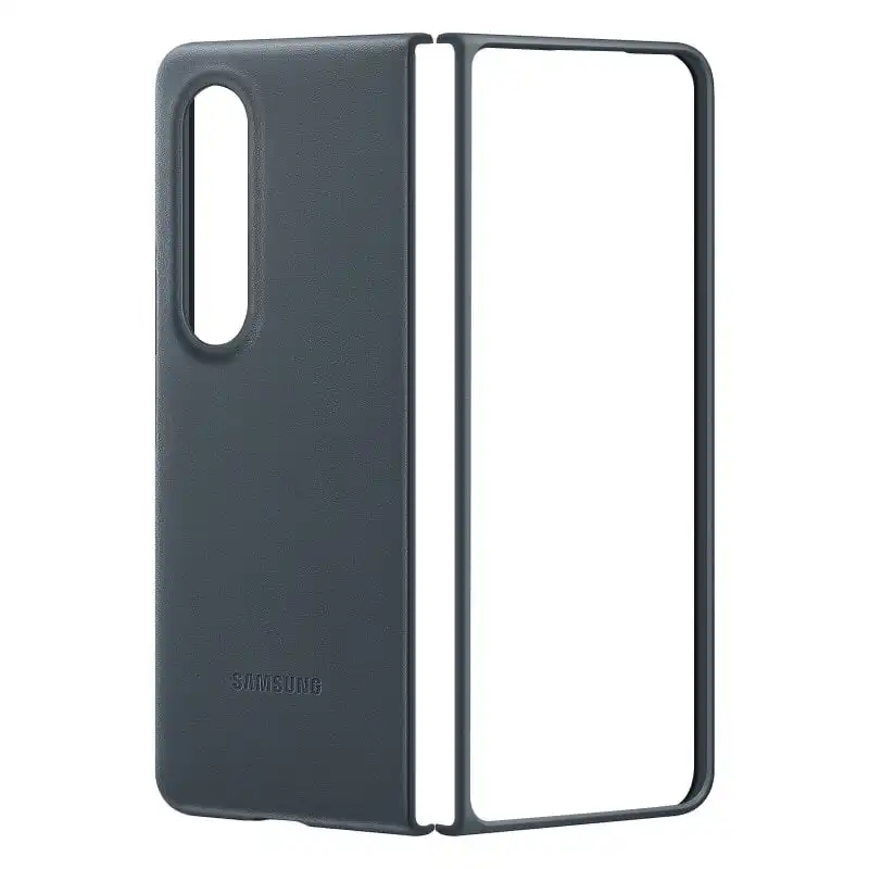 Samsung Leather Cover para Samsung Z Fold 4 Gris Musgo