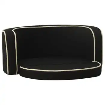 Sofá Plegable Para Perro Cojín Lavable De Lino Negro 76x71x30cm Vidaxl