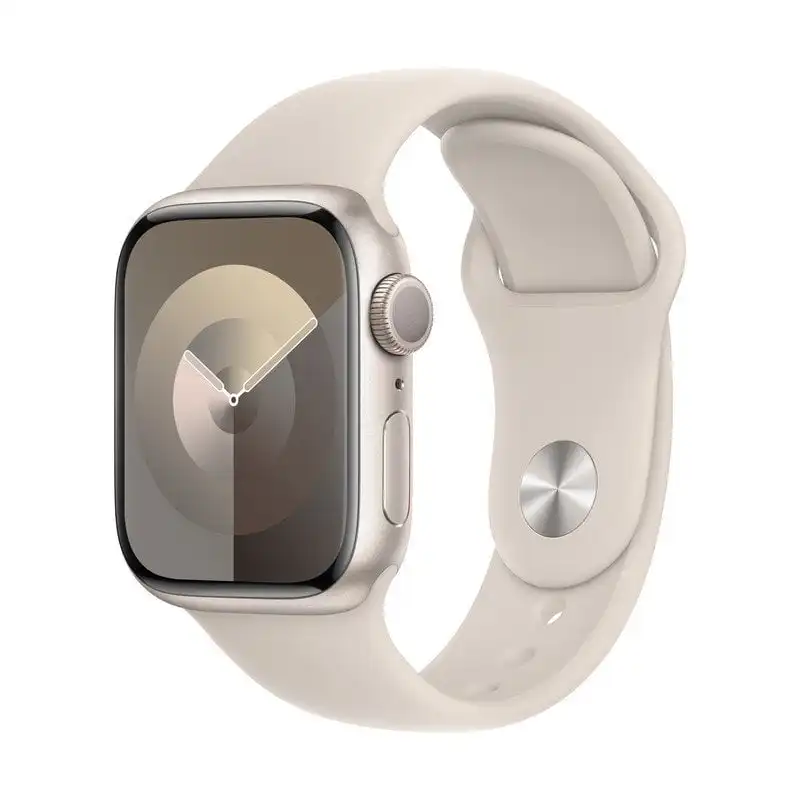 Apple Watch Series 9 GPS 41mm Blanco Estrella Caja de Aluminio con Correa Deportiva Blanco Estrella M/L