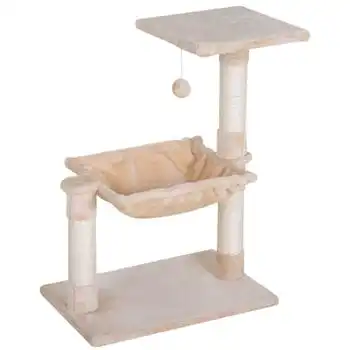 Árbol Rascador De Aglomerado De Madera 50x36x70 Cm - Pawhut. Beige