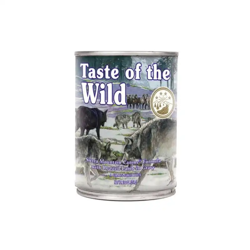 Taste of the Wild Sierra Mountain comida húmeda para perros (Latas) 12 unidades de 400gr