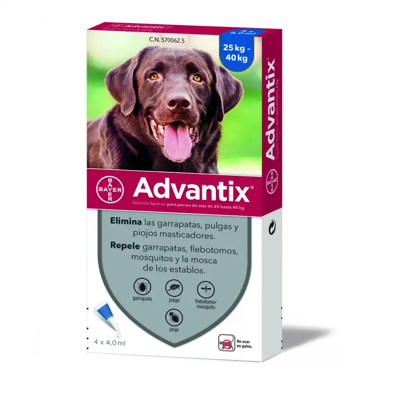 Advantix Perros de Raza Grande >25 Kg 24 Pipetas