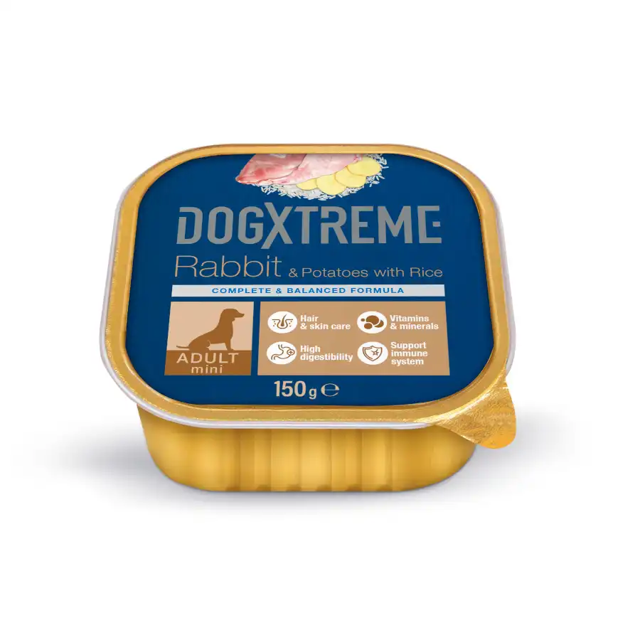 Dogxtreme Adult Mini Conejo con Patatas y Arroz tarrina para perros