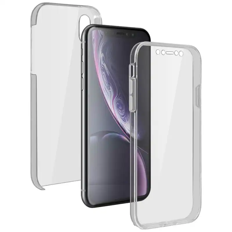 Avizar Funda Doble de Silicona Transparente para Apple iPhone XR