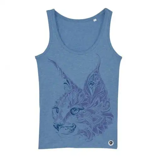 Camiseta de Tirantes Lince Mandala color Azul