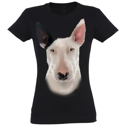 Camiseta Mujer Bull Terrier color Negro