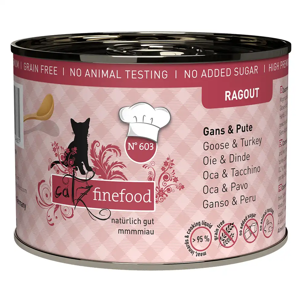 catz finefood Ragout 6 x 190 g - No.603 Ganso y Pavo