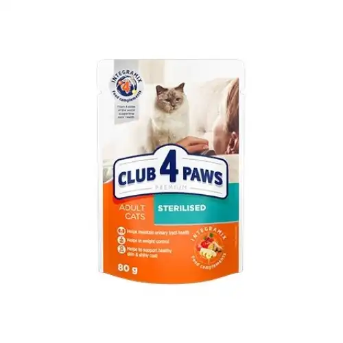 Club 4 Paws "Sterilised" piendo húmedo para gatos esterilizados