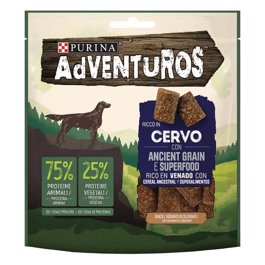 Adventuros Bocaditos Ciervo y Grano Ancestral para perros