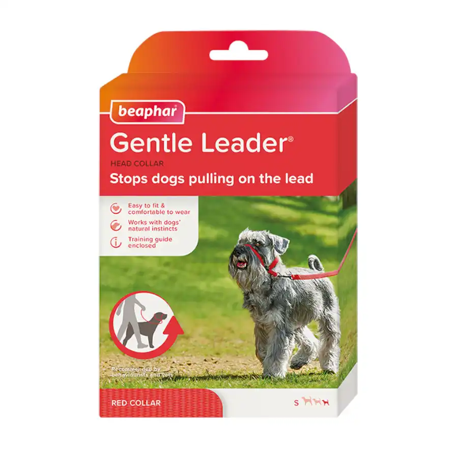 Beaphar Gentle Leader Bozal rojo para perros