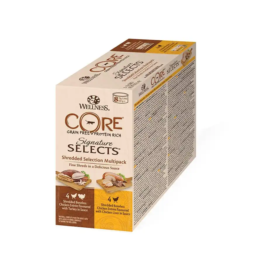 Wellness Core Shredded Selection lata para gatos - Multipack 8