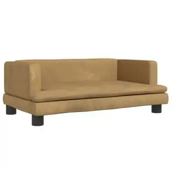 Cama Para Perros De Terciopelo Marrón 80x45x30 Cm Vidaxl