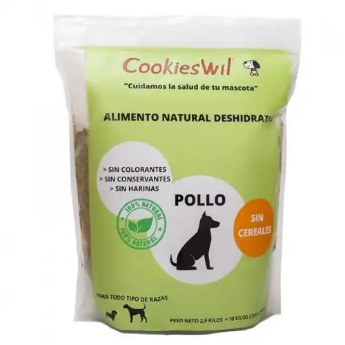 Pienso para perros sin cereales Cookieswil sabor pollo