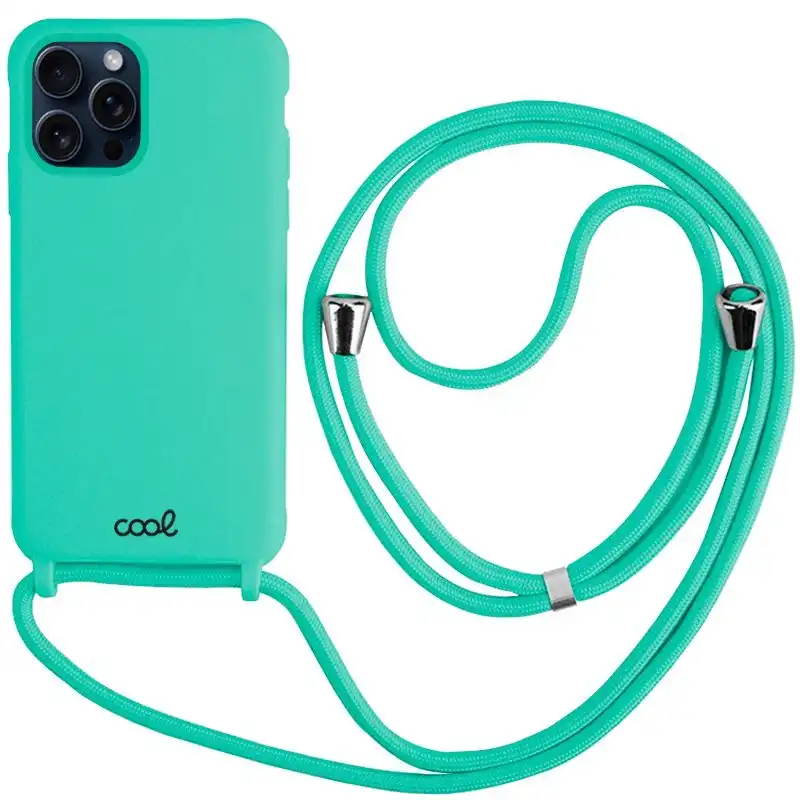 Cool Funda Cordón Liso Mint para iPhone 15 Pro