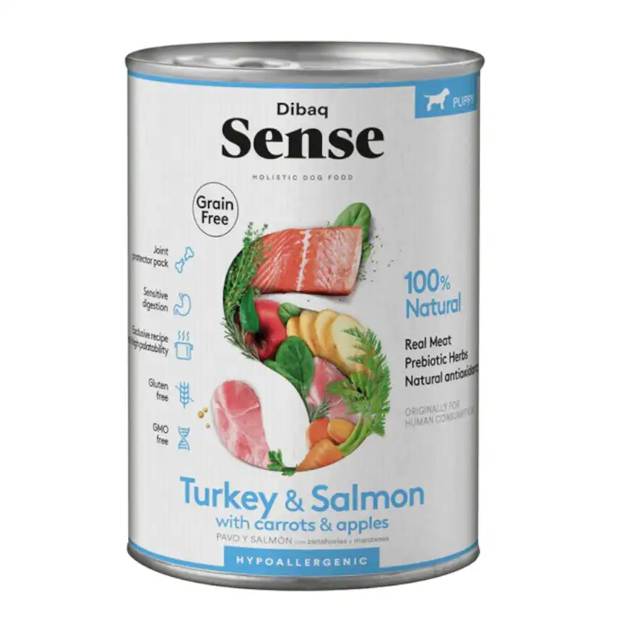 Dibaq Adult Sense Grain Free Pavo y Salmón lata para perros