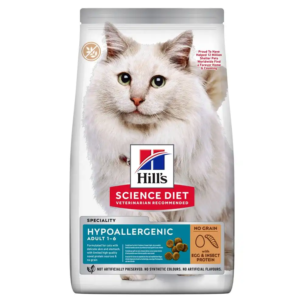 Hill's Science Plan Adult Hypoallergenic No Grain con huevos e insectos - 7 kg