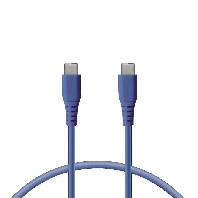Ksix Cable Carga Ultra Rápida USB-C/USB-C 65 W 1m Azul
