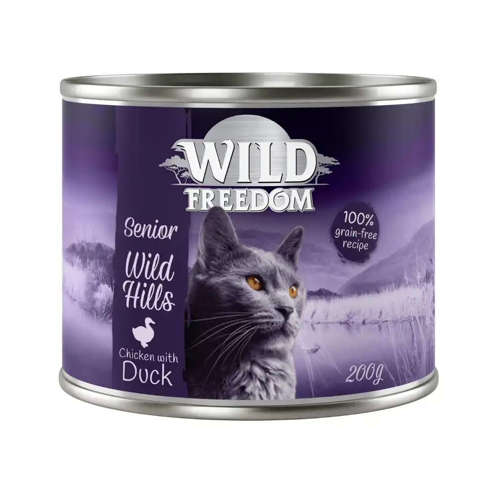 Wild Freedom Senior Wild Hills con pato y pollo en latas - 6 x 200 g