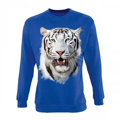 Sudadera Tigre Blanco color Azul