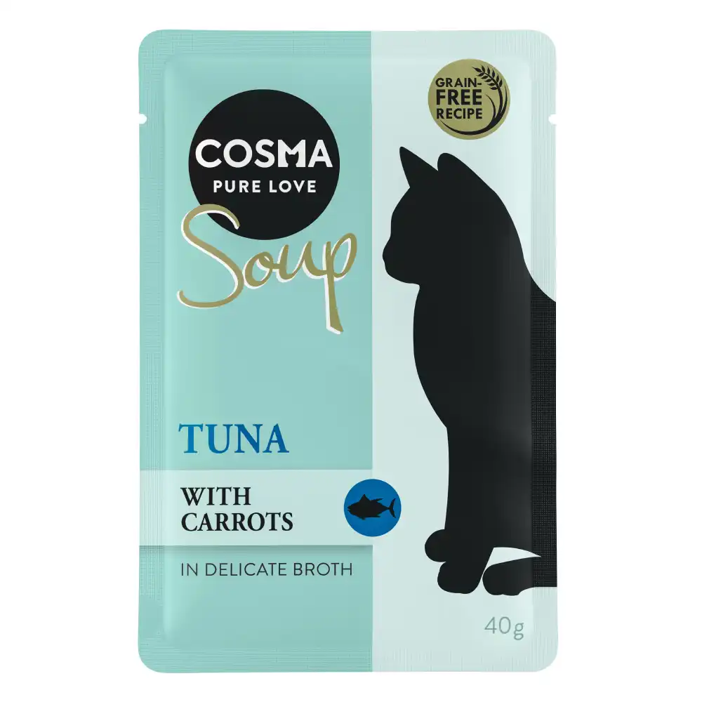 Cosma Soup sopa para gatos 12 x 40 g - Atún con zanahorias