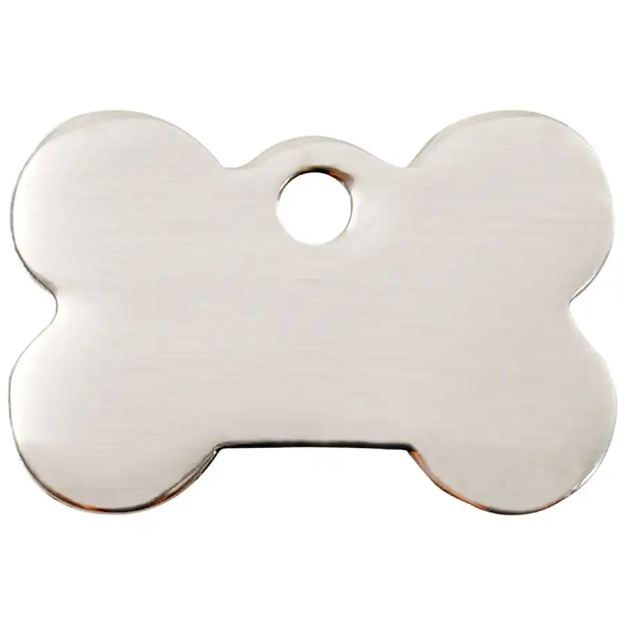 Placa identificativa Acero Inoxidable Hueso para perros