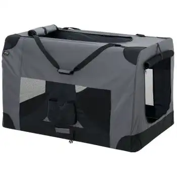 [pro.tec] Bolsa De Transporte Para Mascotas - Tamaño: Xxxl (102x69cm) - Transportín Plegable Para Perro (gris)