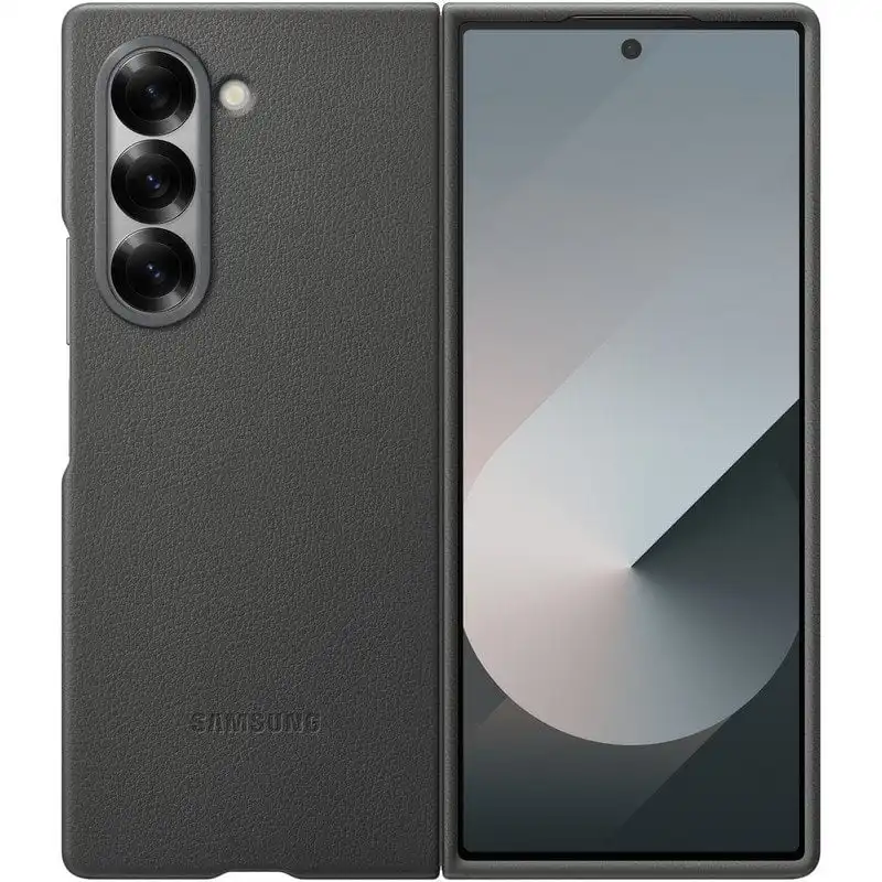 Samsung Eco-Leather Case Funda de Cuero Vegano Gris para Galaxy Z Fold6