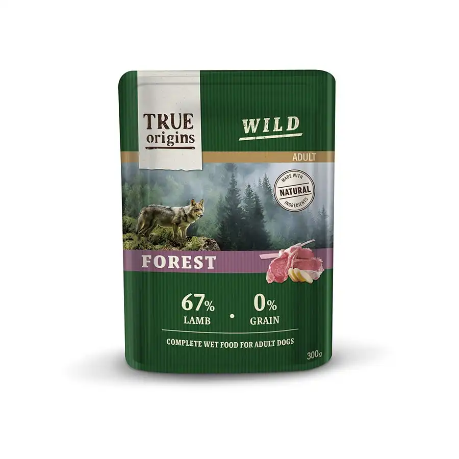 True Origins Wild Forest Cordero sobre para perros