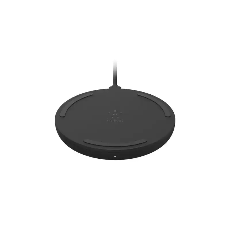 Belkin BOOST UP Base de Carga Inalámbrica de 10 W con Enchufe de Carga Negra