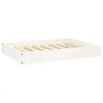 Cama Para Perros Madera Maciza De Pino Blanco 71,5x54x9 Cm Vidaxl