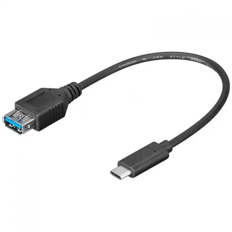 Goobay Cable USB-C a USB 3.0 Macho/Hembra 20cm Negro