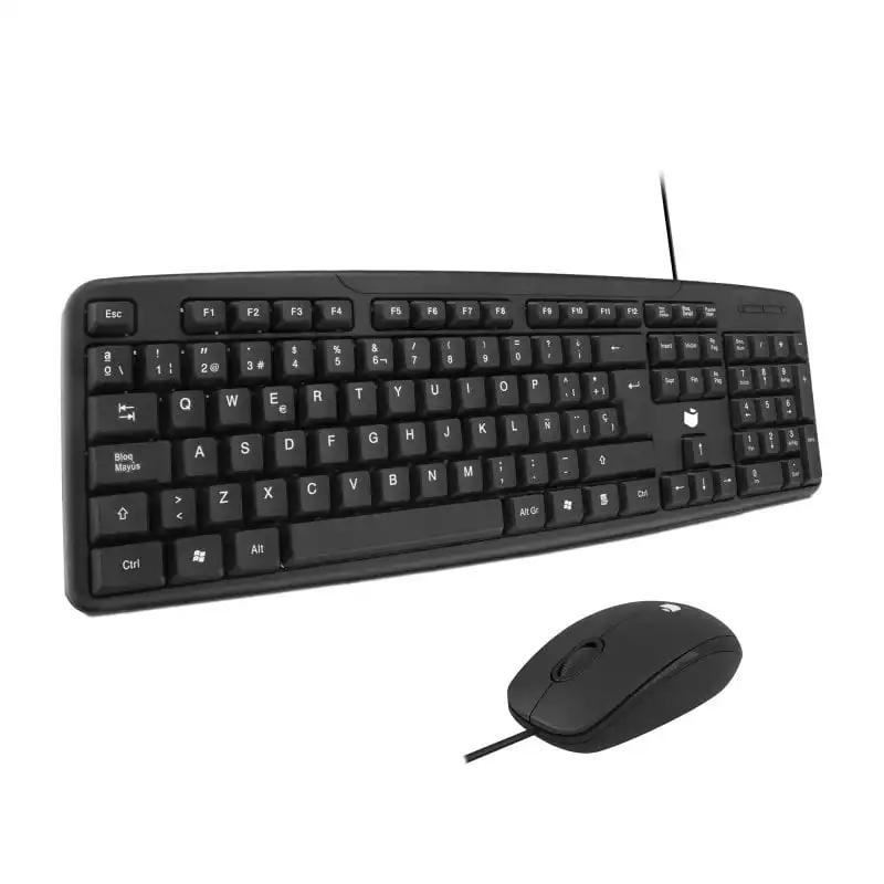 PcCom Essential Combo MK20 Teclado + Ratón Negro