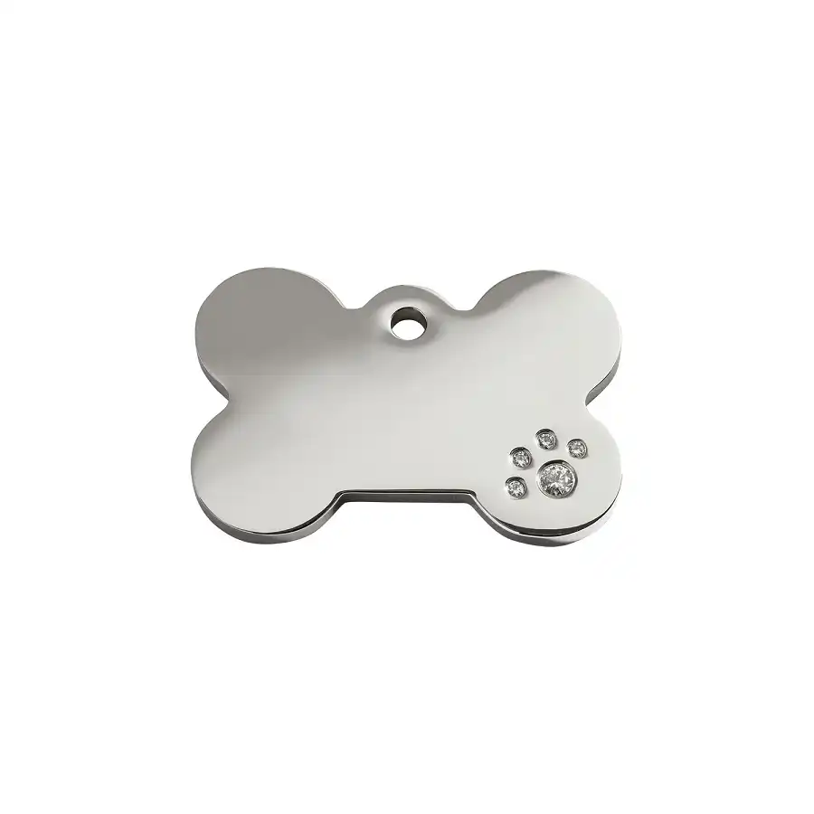 Placa identificativa Diamante Hueso para perros