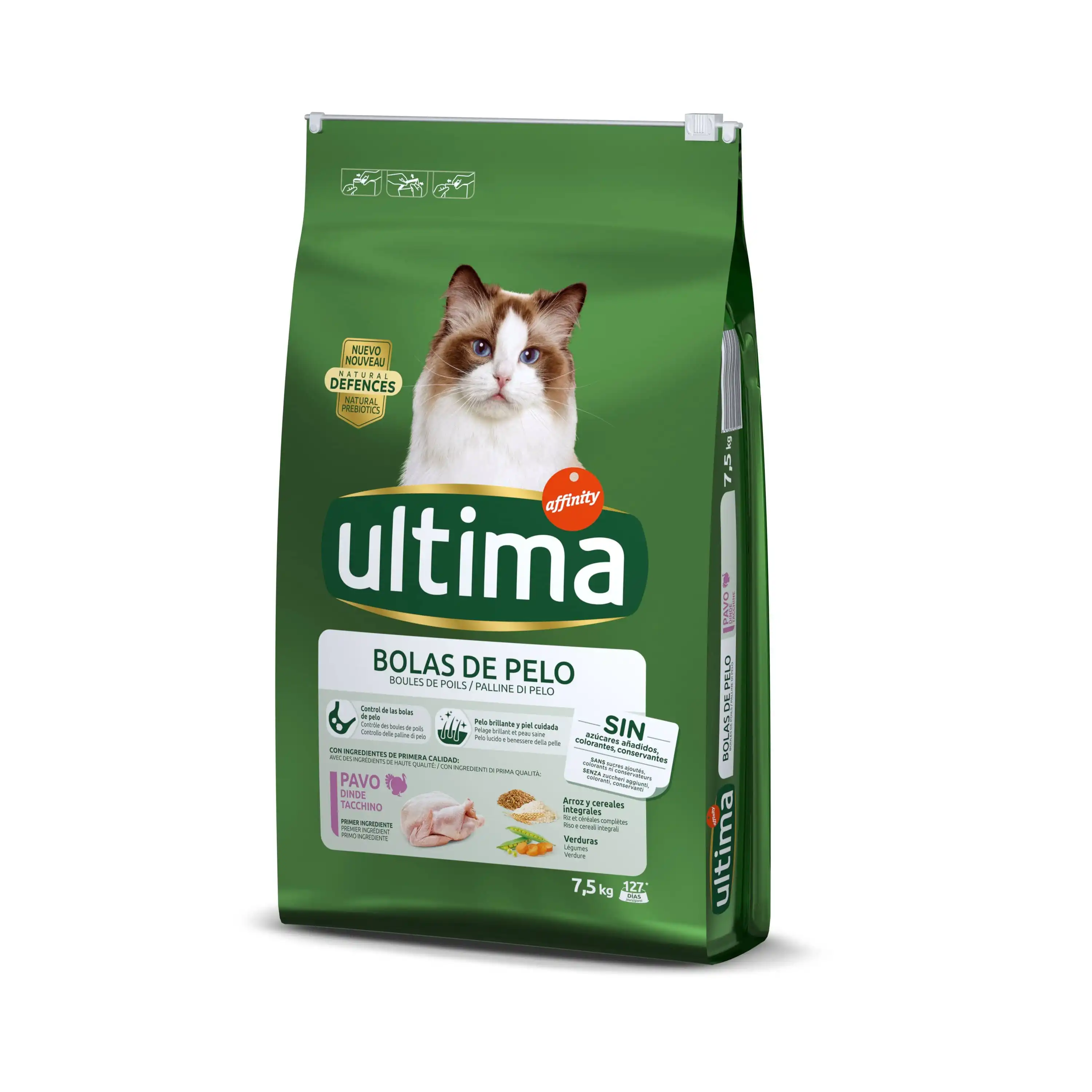 Ultima Bolas de Pelo pienso para gatos - 7,5 kg