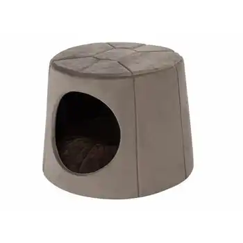 Caseta Y Cama Para Perro 2en1 Con Almohada Turtle R2 67x67x51 Beige