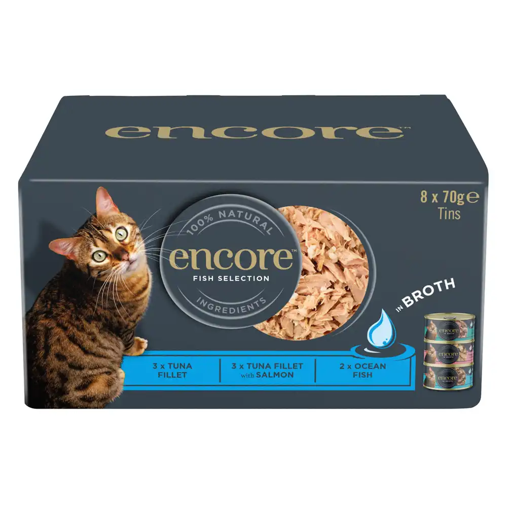 Encore en latas 48 x 70 g comida húmeda para gatos - Pack Ahorro - Pack mixto: selección de pescados (3 variedades)